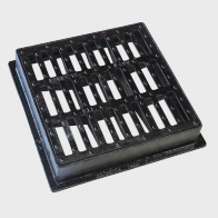 Flat square gully grating with frame GP.D400