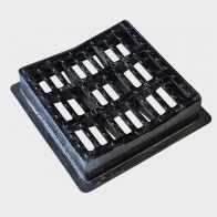 Square concave gully grating with frame GC.D400